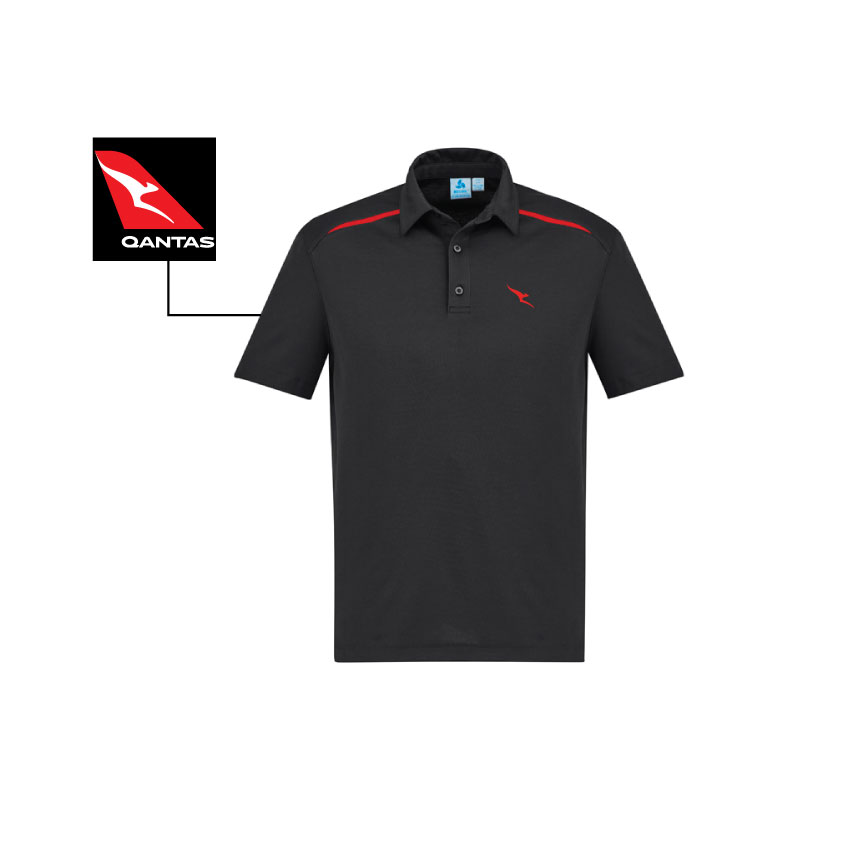 P901MS Mens Sonar Polo - Black Red