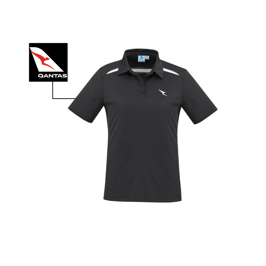 P901LS Ladies Sonar Polo - Black White