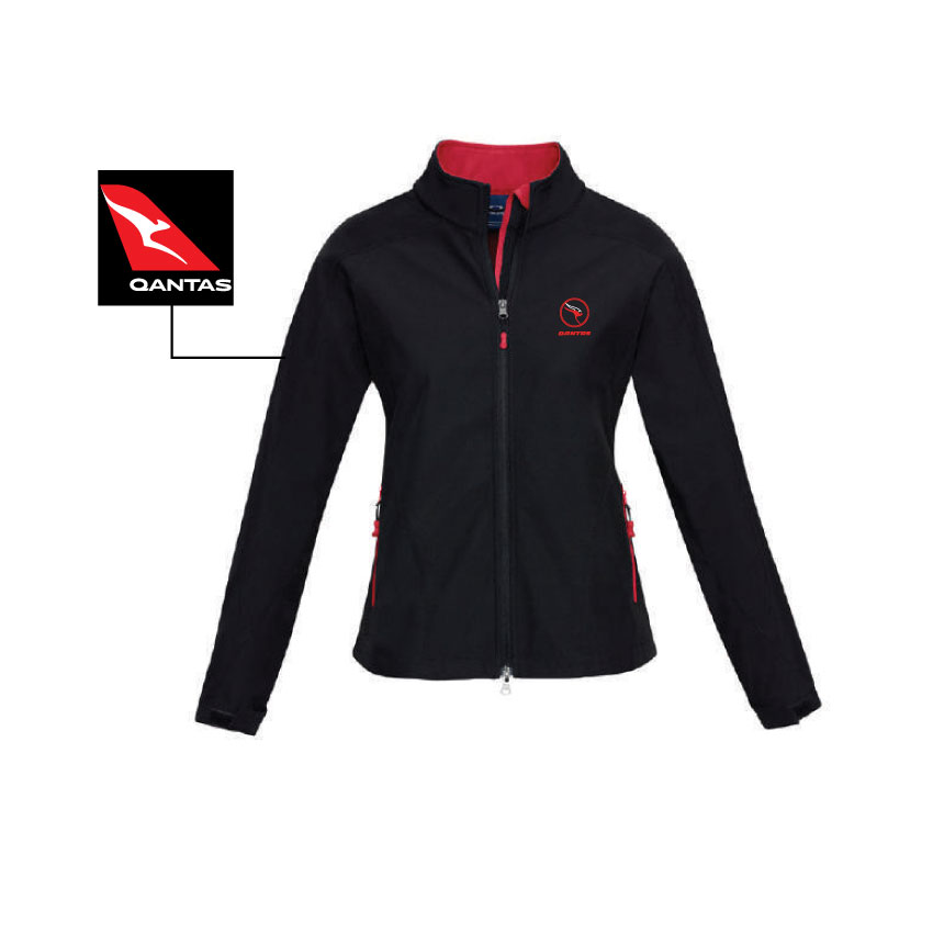 J307L Ladies Geneva Jacket - Black Red