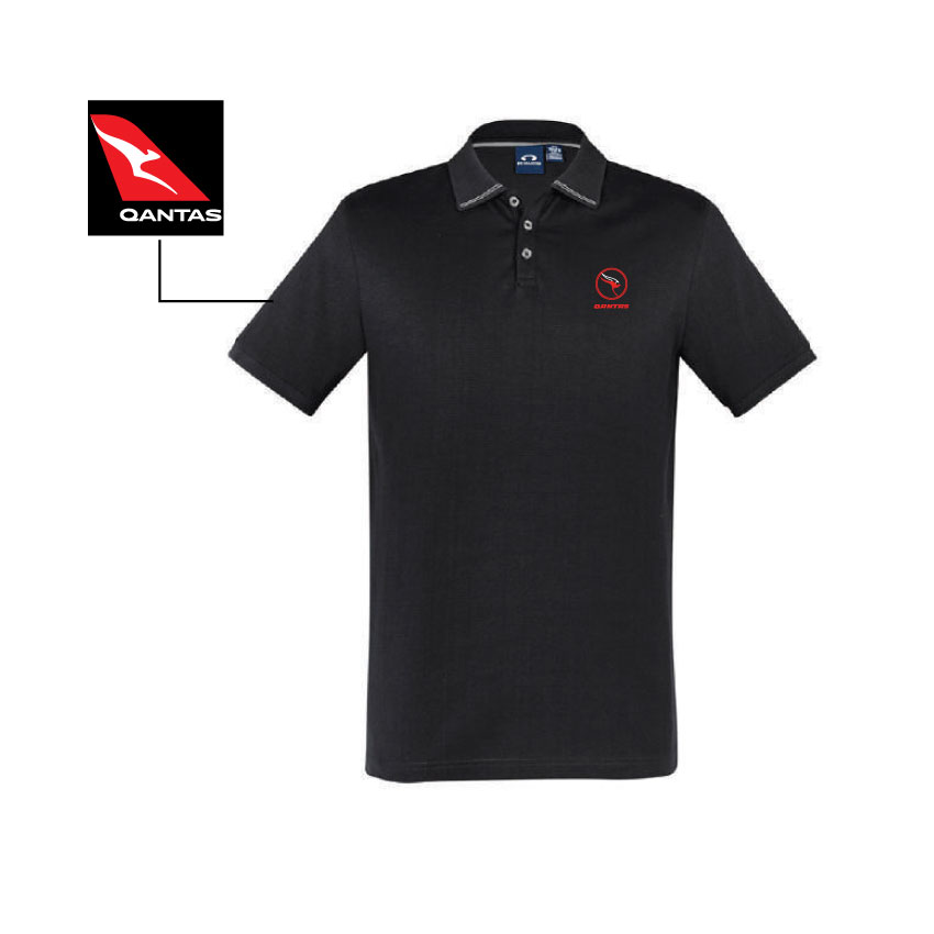 P106MS Mens Aston Polo - Black Silver Grey
