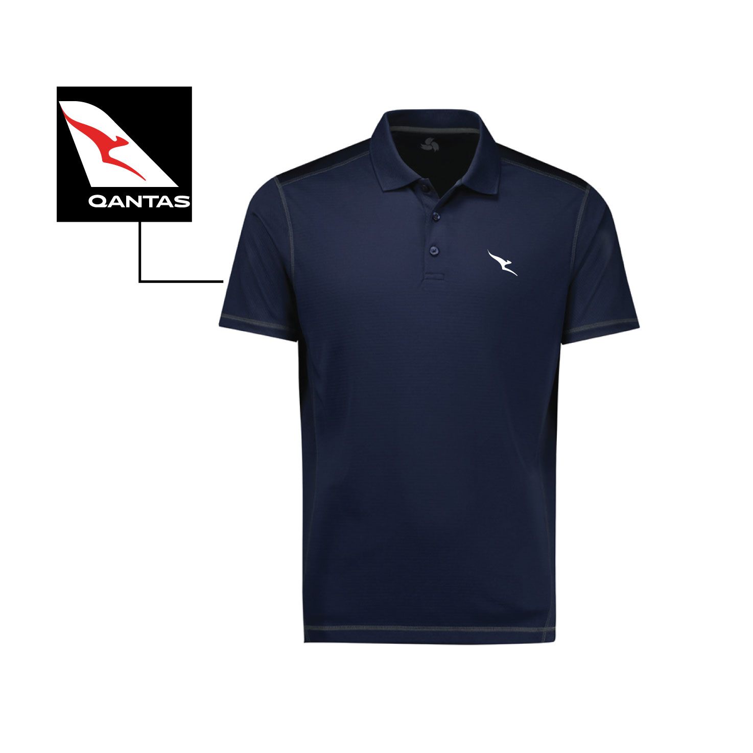 P419MS Mens Dart Polo - Navy