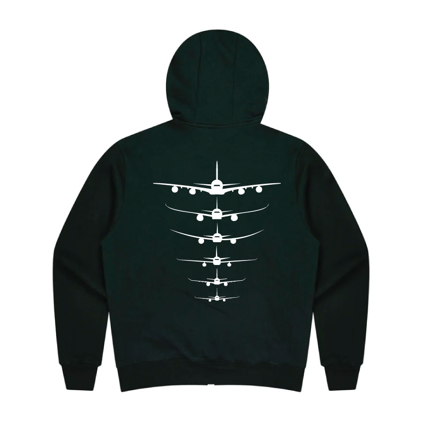 1528 Mens Queenscliff Zip Hoodie Black back