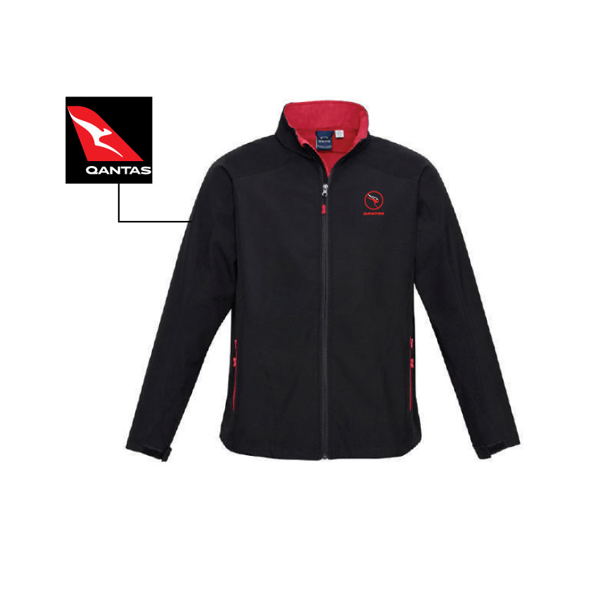 QS-J307M Mens Geneva Jacket - Black Red L