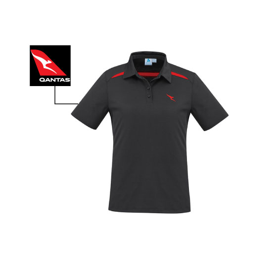 P901LS IOC Ladies Sonar Polo - Black Red