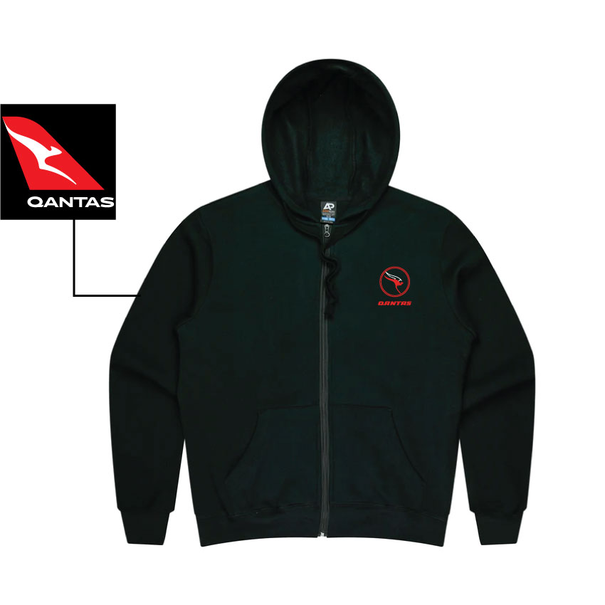 QS 1528 Mens Queenscliff-Zip Hoodie - Black