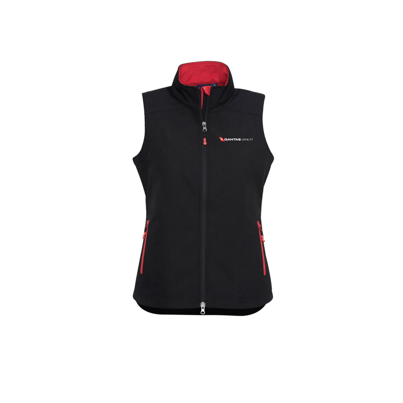 QL J404L Ladies Geneva Vest - Black Red